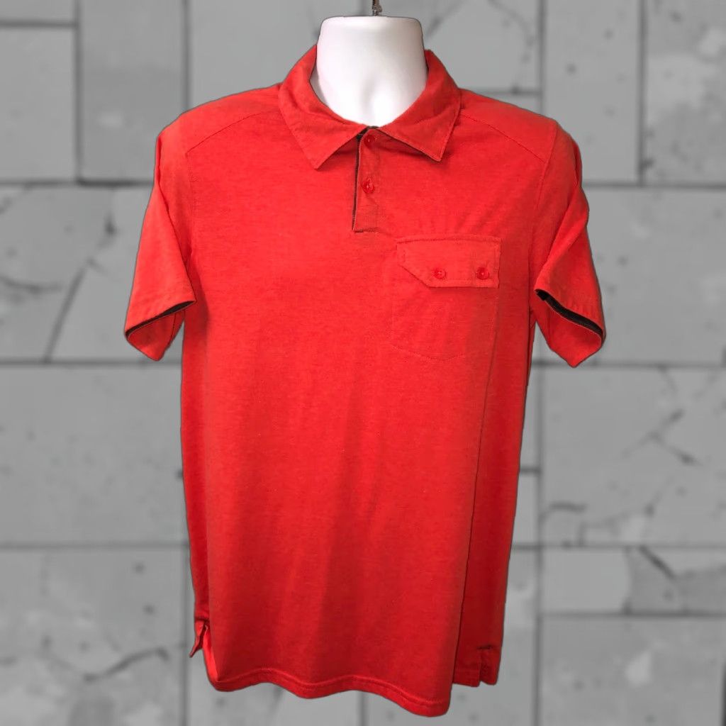 Oakley Oakley Mens Orange Tailored Fit Golf Polo Shirt L Shirt Rugby Polo Buckle Button-Up Size L Size US L / EU 52-54 / 3 - 1 Thumbnail