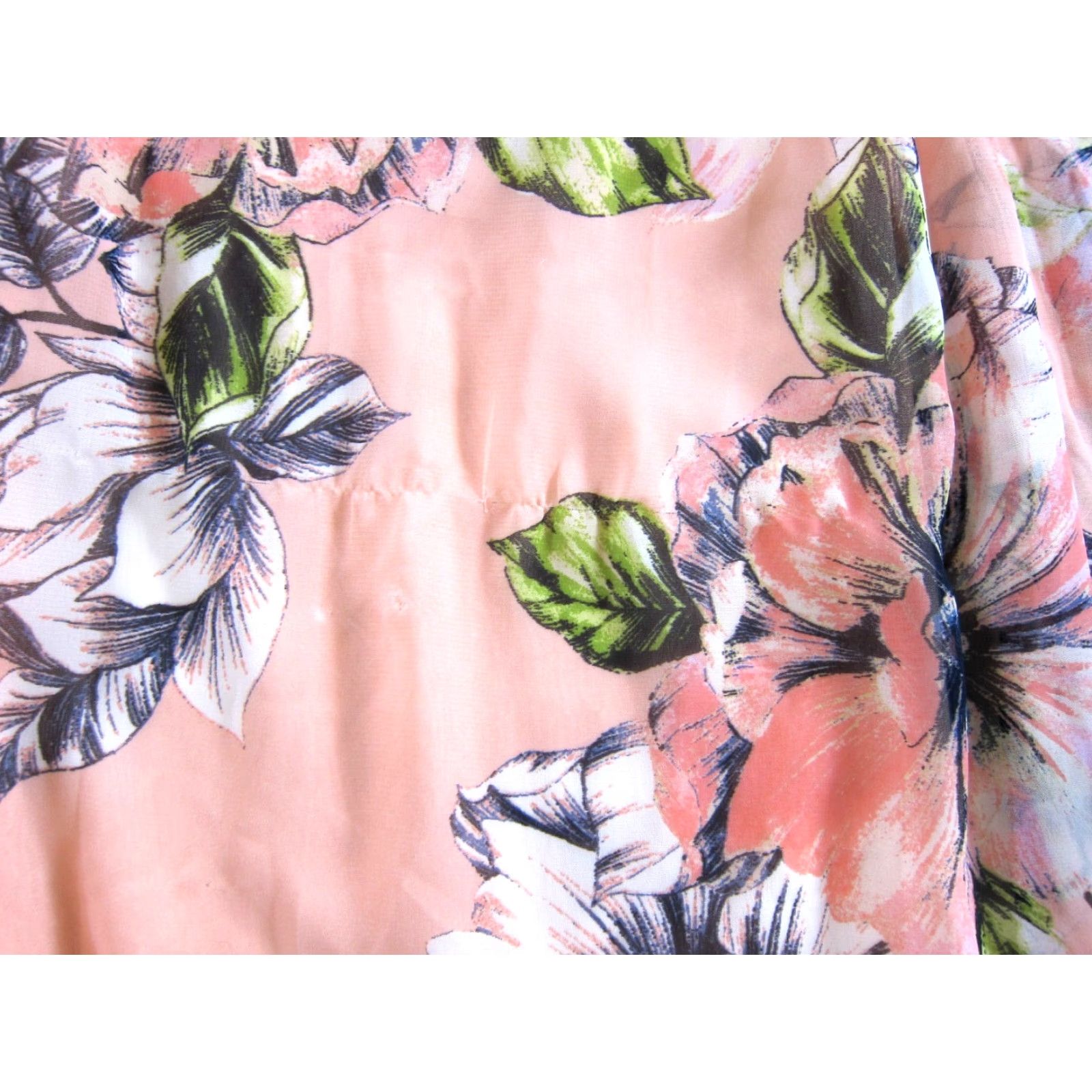 Vintage Eliza J Pink Green White Floral Cap Sleeve V-Neck High Low Maxi Dress Size 0 Size XS / US 0-2 / IT 36-38 - 6 Thumbnail