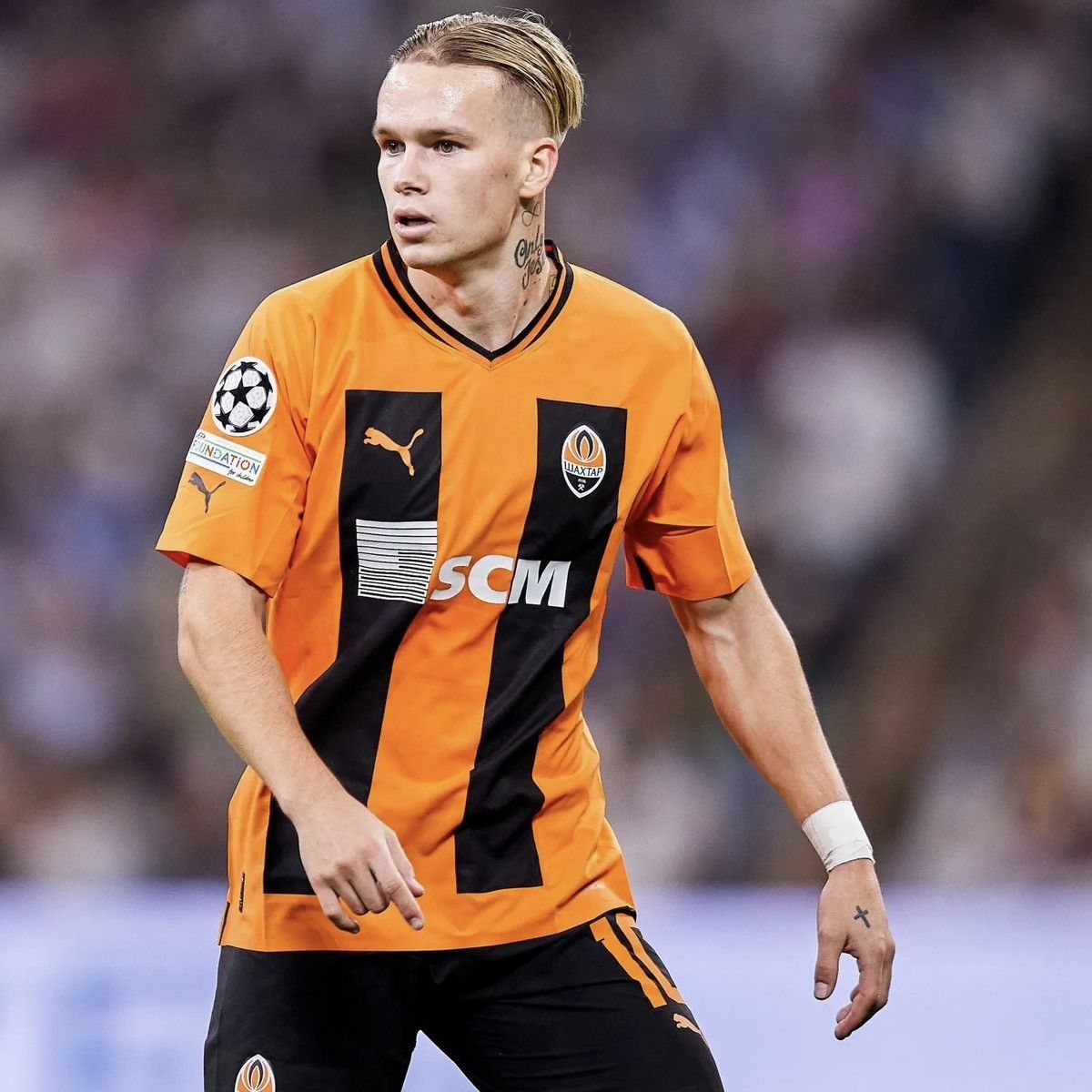 Puma 2022 2023 GAME ISSUE Shakhtar Mudryk Puma Home Soccer Jersey Size US M / EU 48-50 / 2 - 2 Thumbnail
