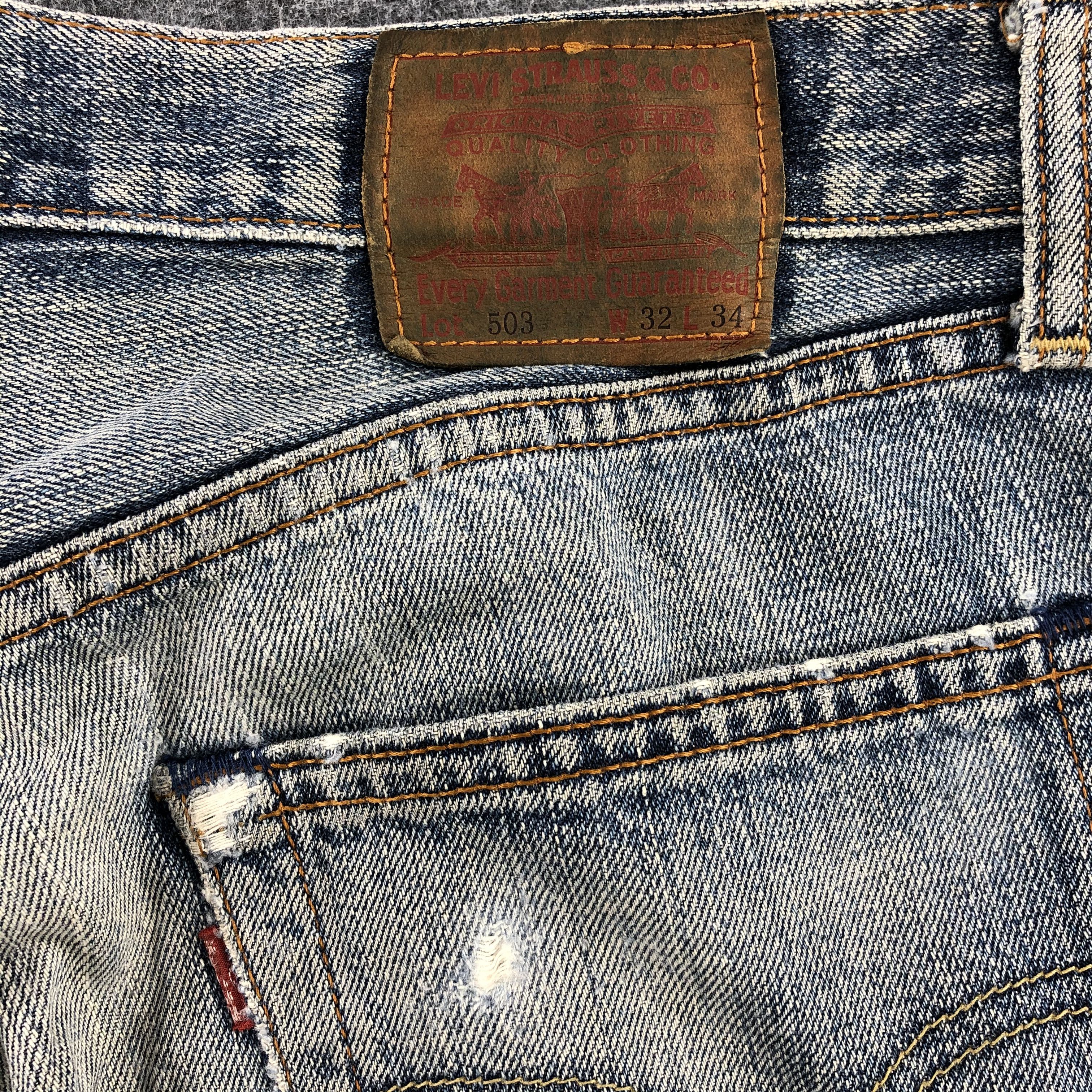 Levi's × Vintage 90s Vintage Light Wash Levis 503 Jeans-JM2005 Size US 34 / EU 50 - 6 Thumbnail