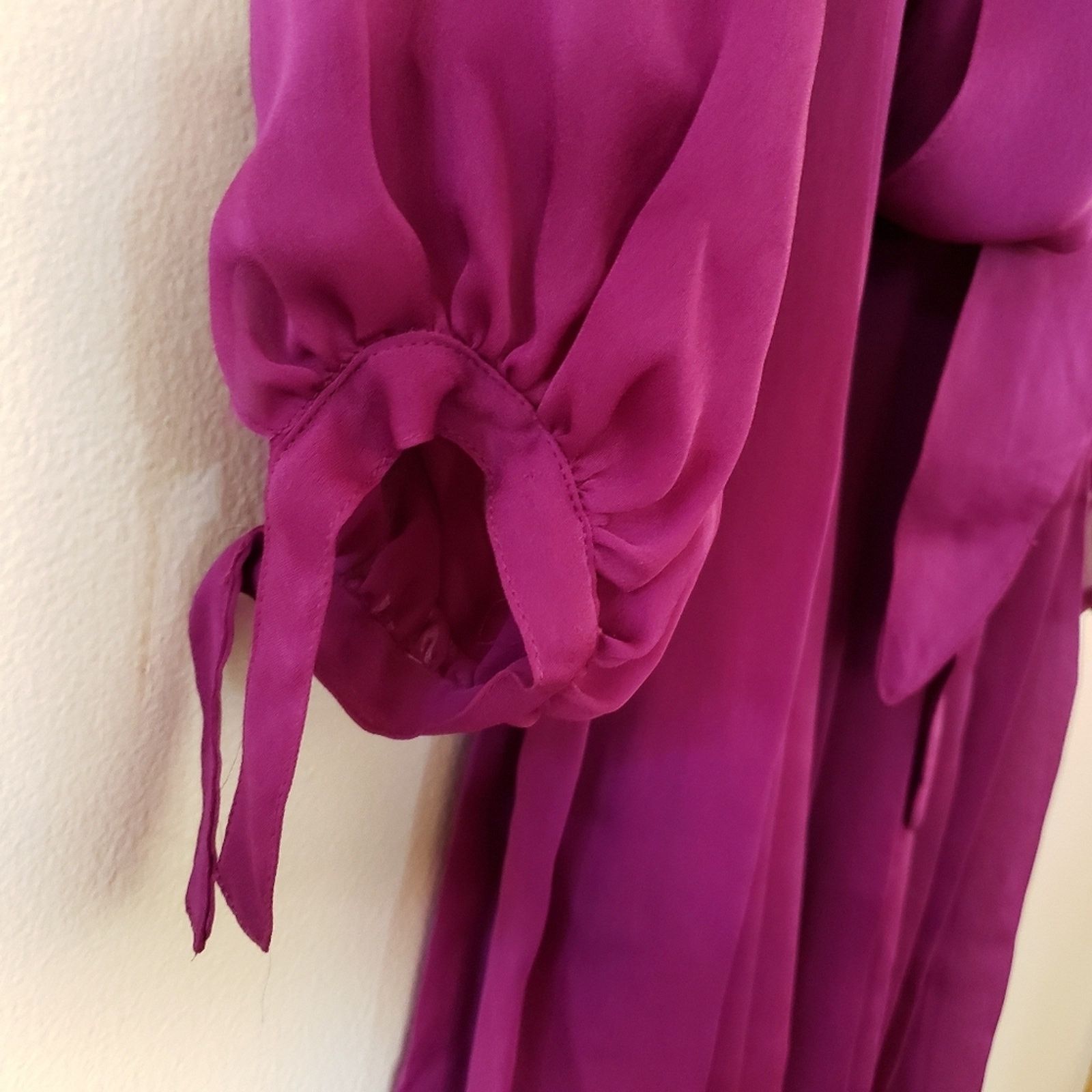 Vintage Vintage Pleated Pink Accordion Long Sleeve Flowy Midi Dress Size M / US 6-8 / IT 42-44 - 5 Thumbnail