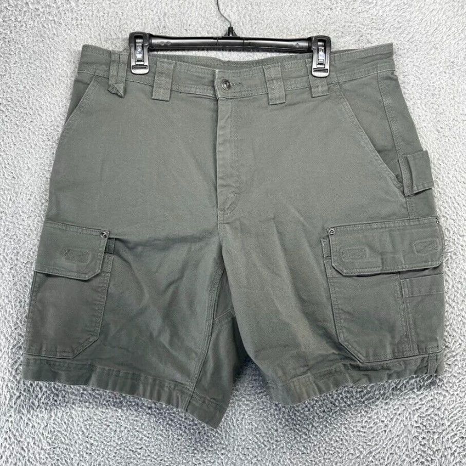 Vintage Mens Relaxed Fit Cargo Shorts in Gray Green Heavy Duty Fire Hose Fabric for Work Grailed