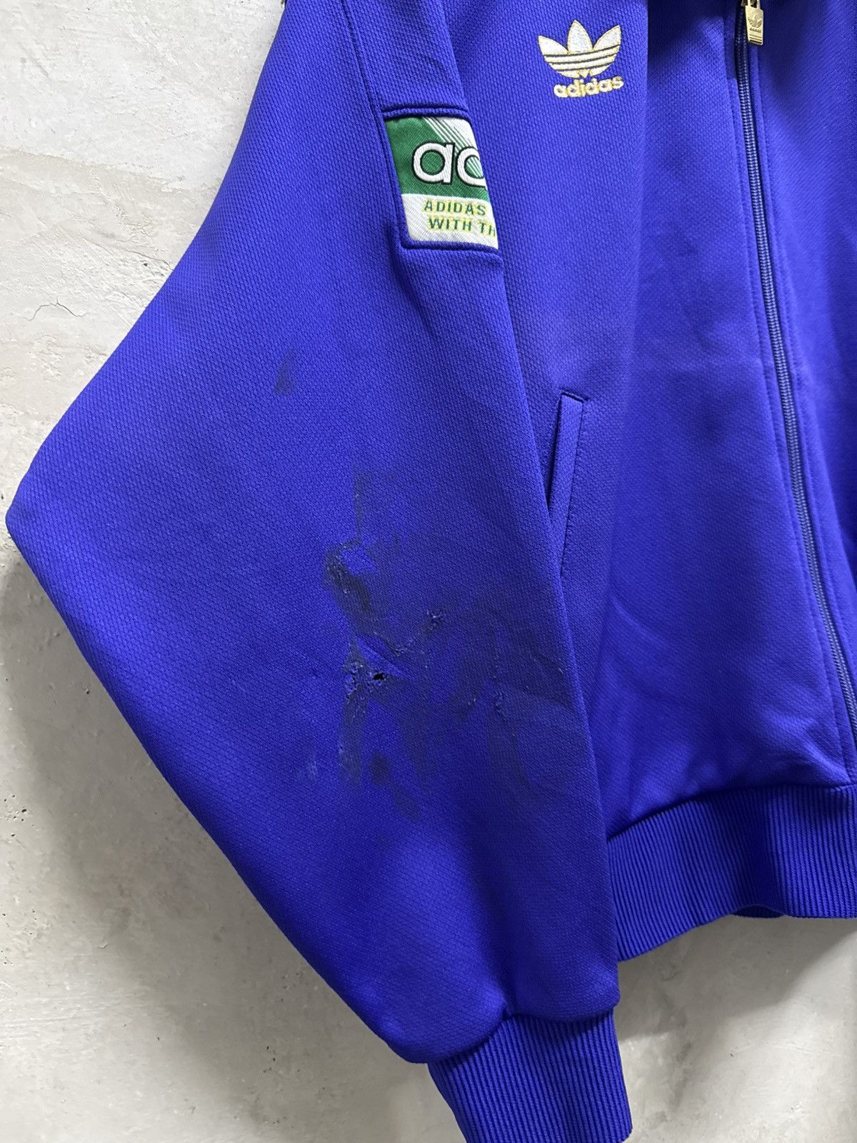 Adidas Vintage 90s Distressed Adidas Trefoil Track Top Size US M / EU 48-50 / 2 - 11 Thumbnail