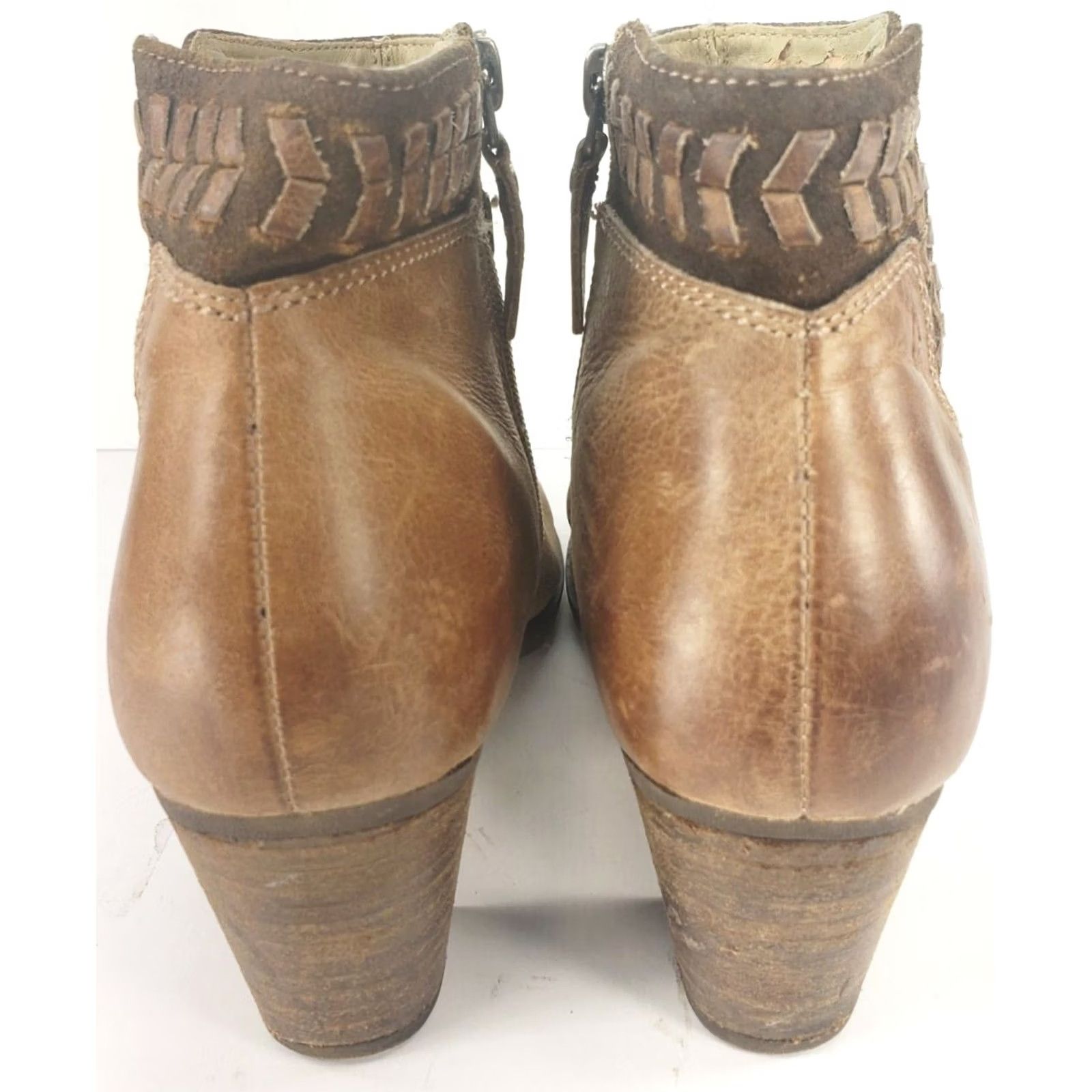 Olukai OluKai Kamahoi Women's 7B Boot Ankle Brown Side Zip Beaded Leather Casual Outdoor Travel Size US 7 / IT 37 - 6 Thumbnail