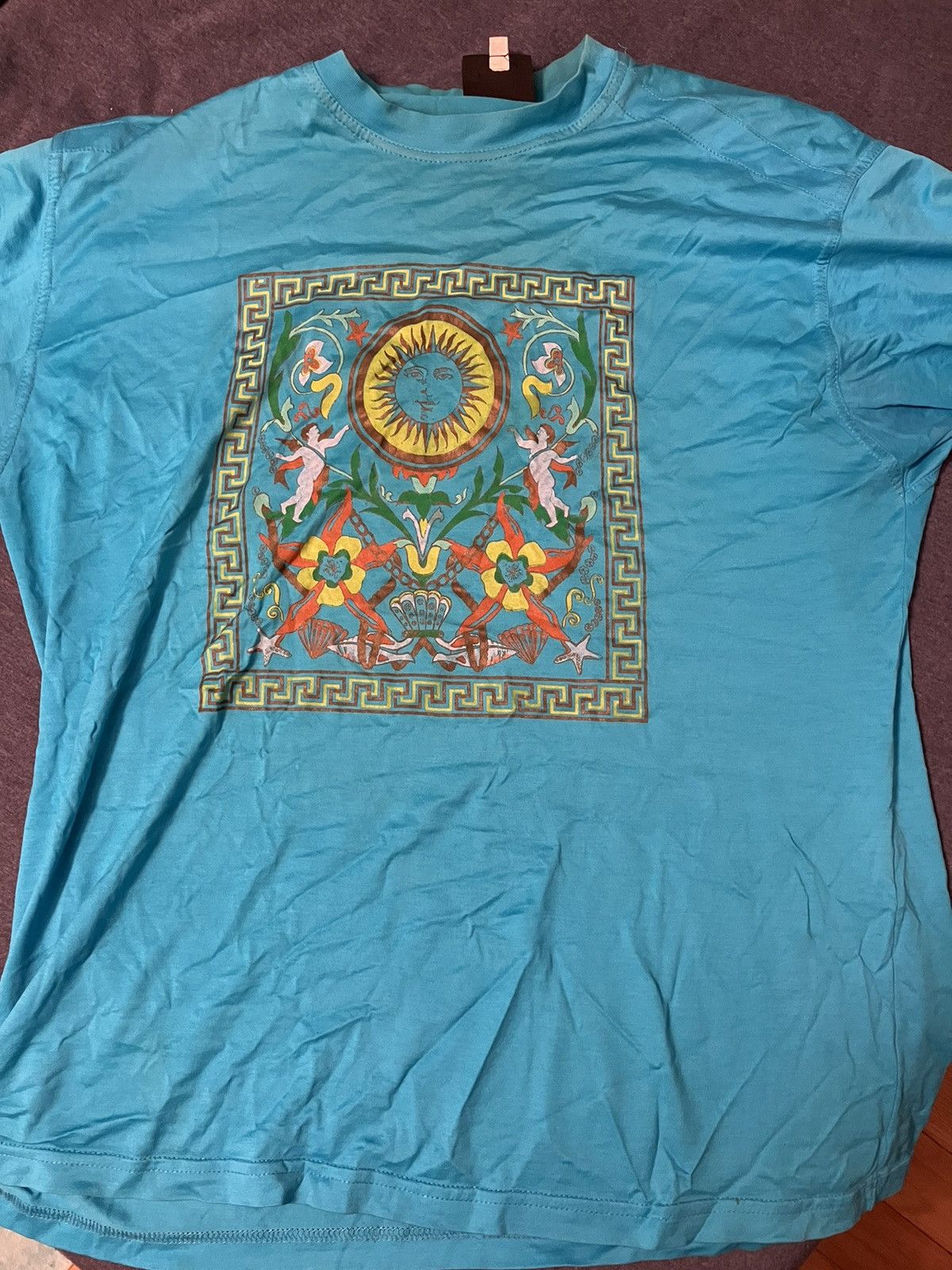 Image of Versace Vintage T-Shirt in Blue, Men's (Size Small)