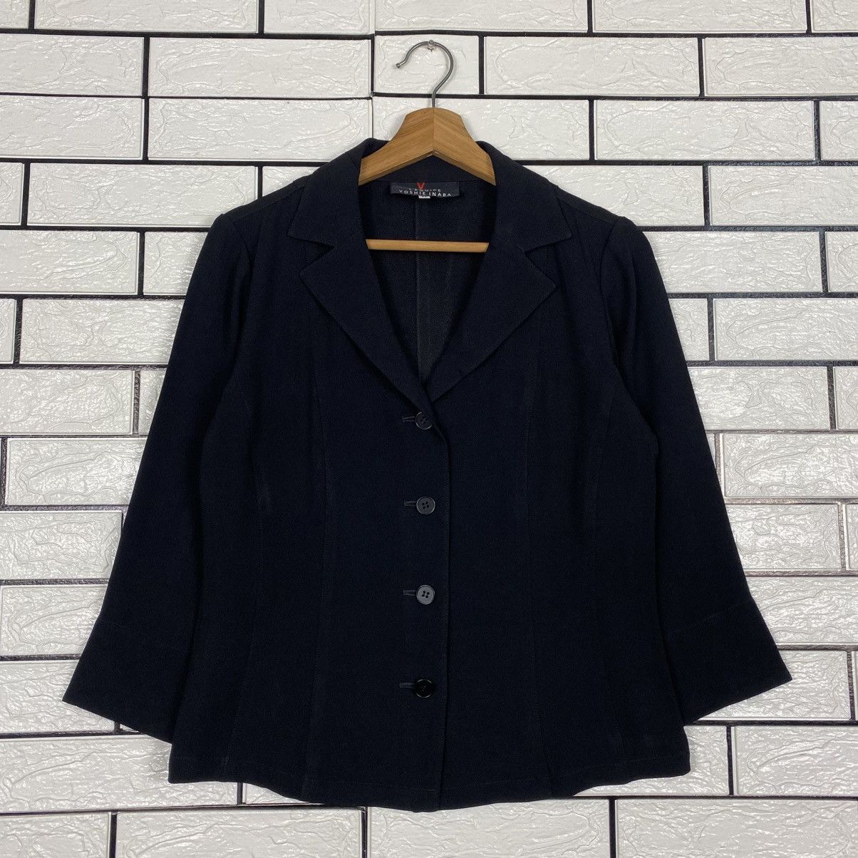 Yohji Yamamoto 📌Avant Garde Button Cropped Jacket L'Equipe Yoshie Inaba Size US M / EU 48-50 / 2 - 2 Thumbnail