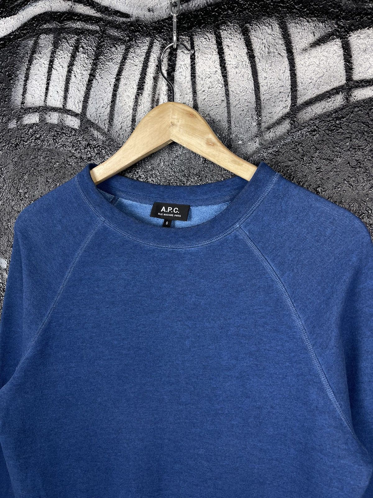 A.P.C. A.P.C. Vintage Blue Cotton Crew Neck Sweatshirt Size Small Size US S / EU 44-46 / 1 - 2 Thumbnail