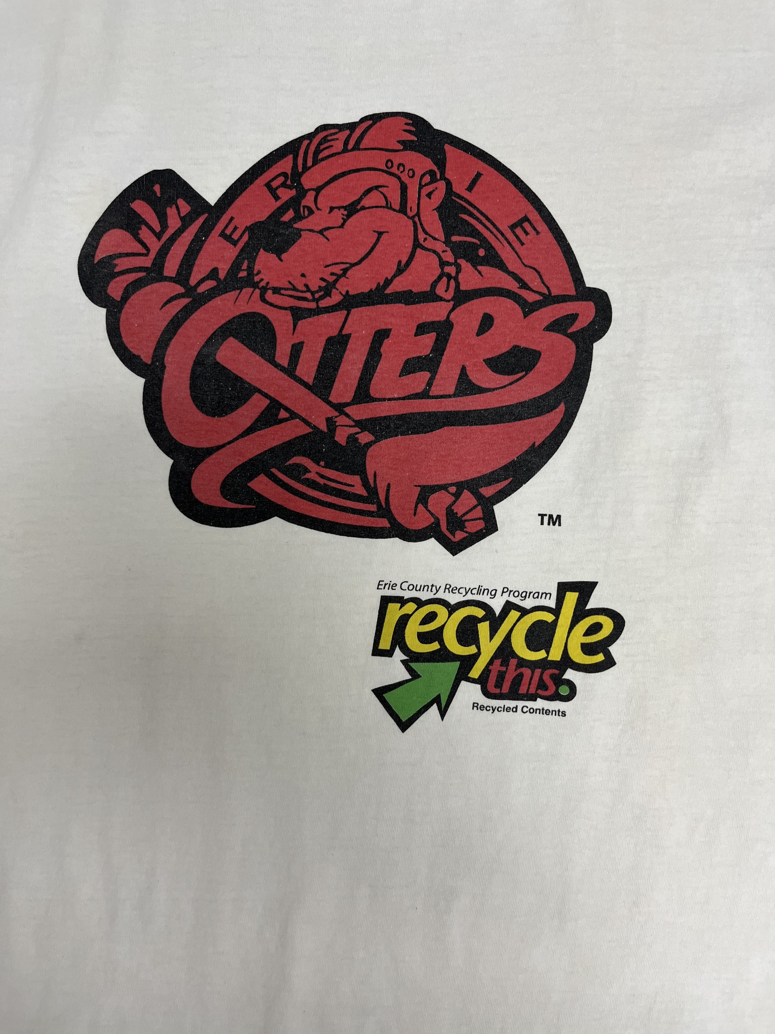 Vintage Erie Otters Hockey Vintage White T-Shirt Tee Size US XL / EU 56 / 4 - 2 Thumbnail