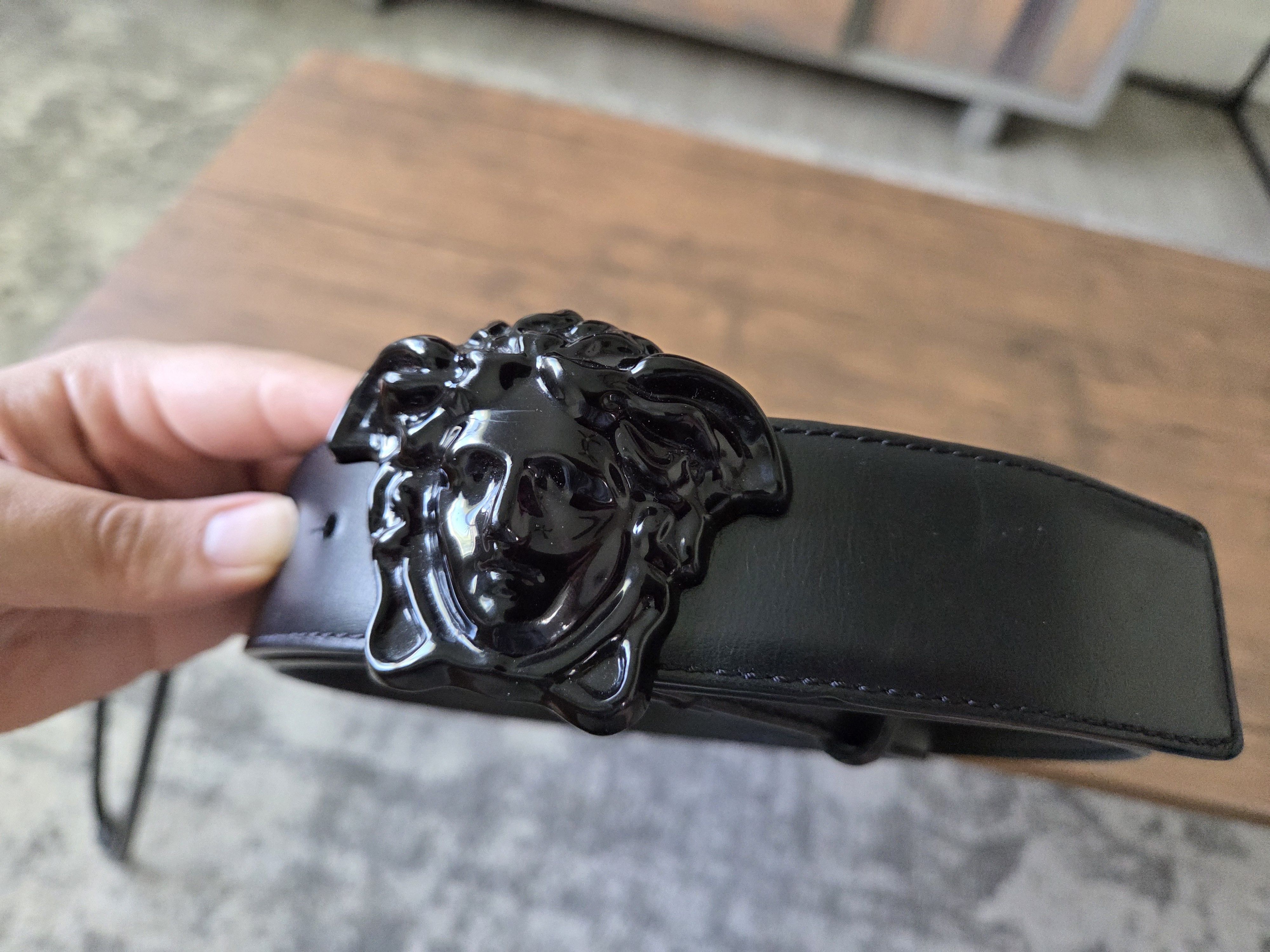 Versace Versace Medusa black leather belt Size 36 - 6 Thumbnail