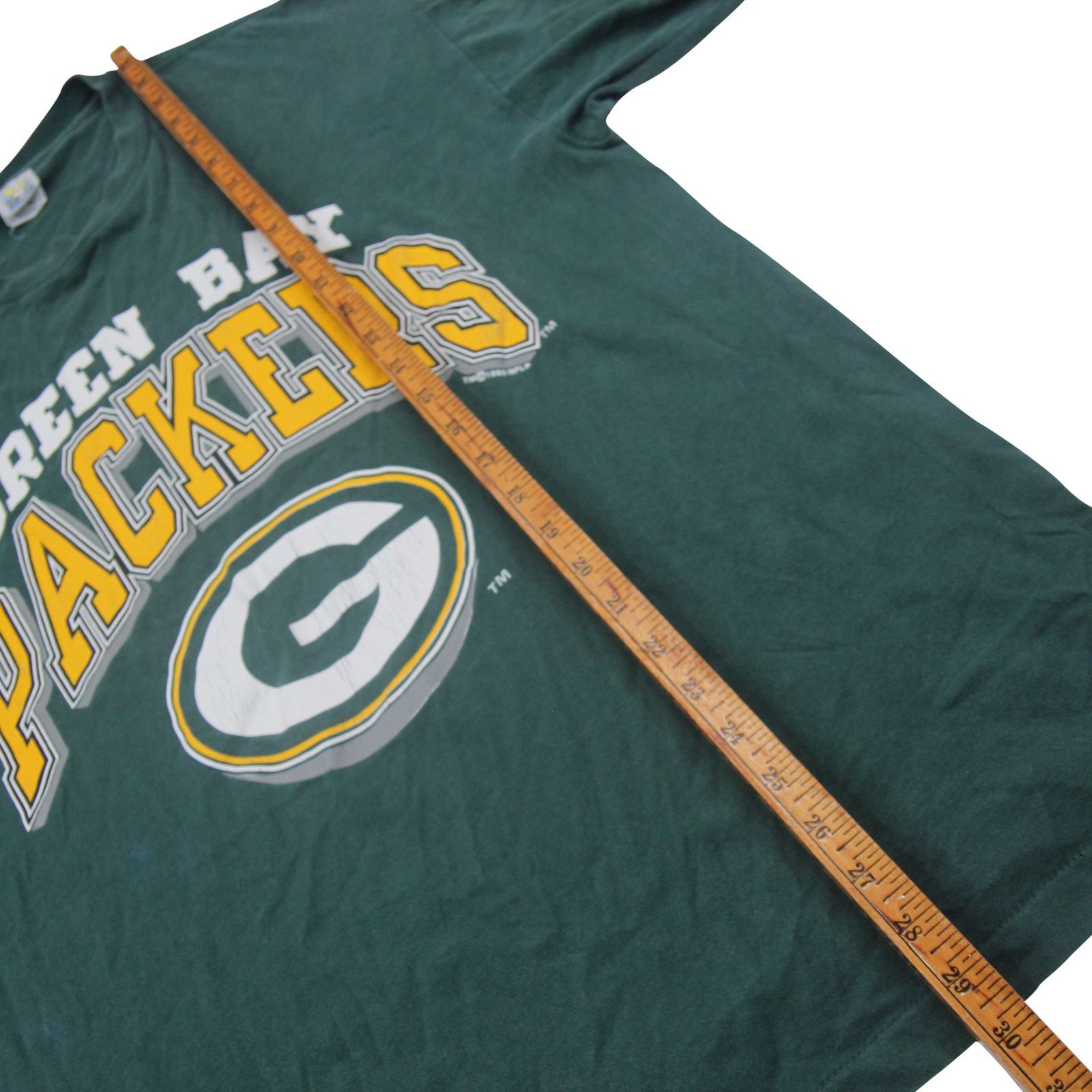 NFL × Vintage Vintage Green Bay Packers Spellout Graphic T Shirt Size US XL / EU 56 / 4 - 8 Thumbnail
