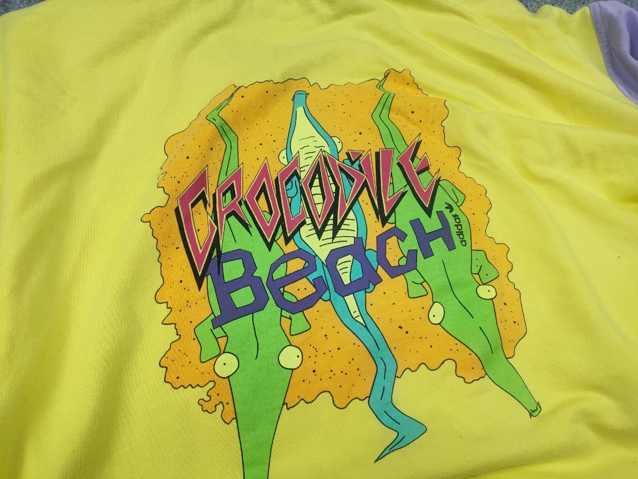Adidas Rare Vintage 80's Adidas Originals Crocodile Beach T-Shirt Size US XL / EU 56 / 4 - 10 Thumbnail