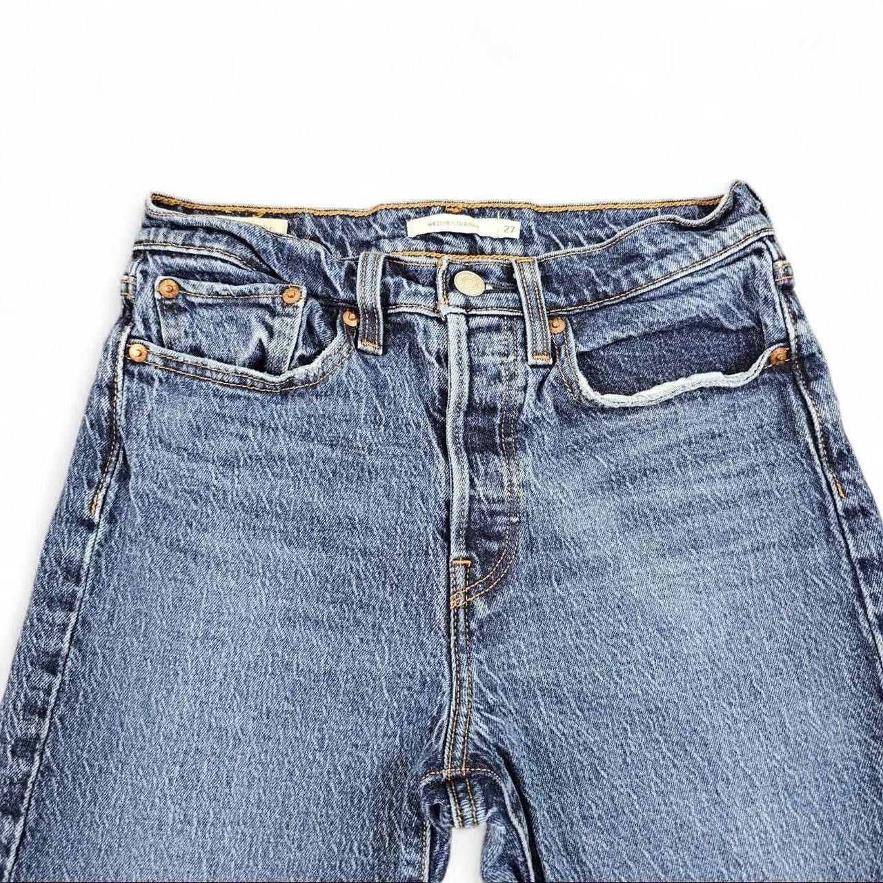 Levi's Levis Jeans Womens 27 Wedgie Straight Mid Rise Frayed 25x27 Size 27" / US 4 / IT 40 - 2 Thumbnail