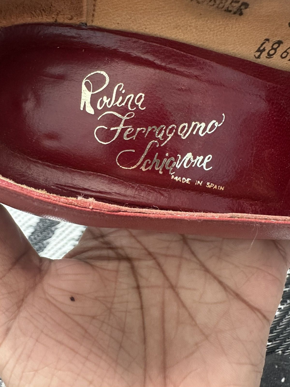 Other Vintage Rosina Ferragamo Schiavone 1970s Red Leather Pumps Size US 8.5 / IT 38.5 - 4 Thumbnail