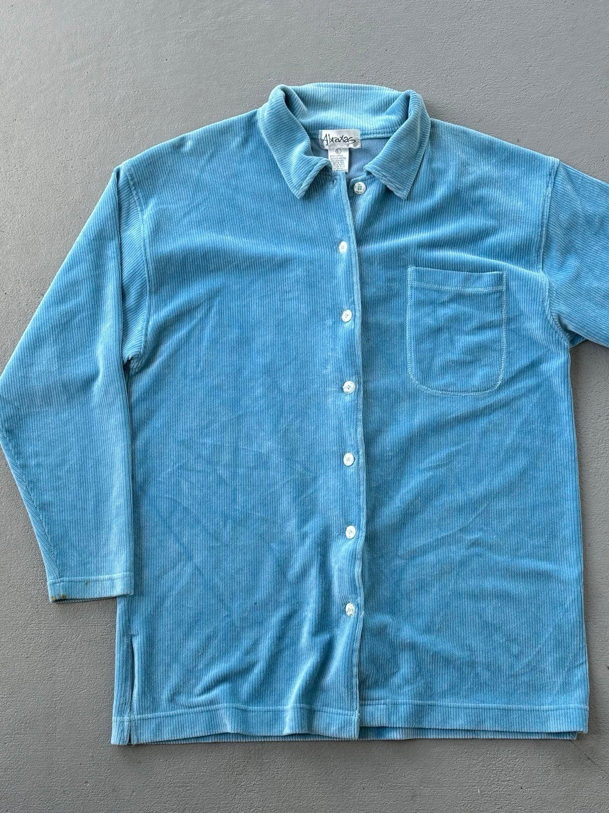 L.L. Bean Abraxas Ribbed Blue Button Up Size US L / EU 52-54 / 3 - 1 Thumbnail