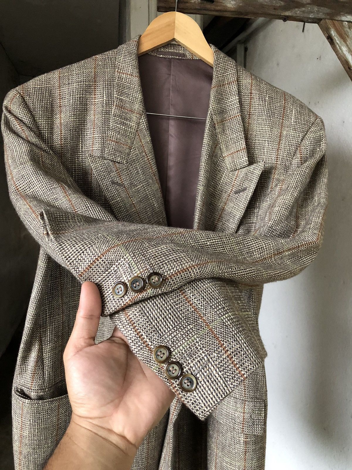 Issey Miyake Vintage Issey Miyake Tete Homme Tweed Wool Blend Silk Jacket Size US M / EU 48-50 / 2 - 11 Thumbnail