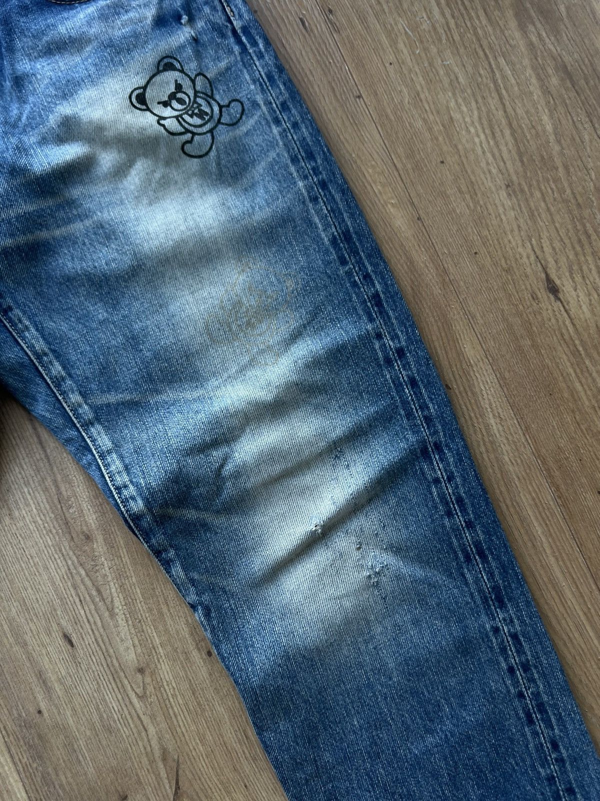 HYSTERIC GLAMOUR KINKY TEDDY BEAR SELVEDGE JEANS Y2K RARE