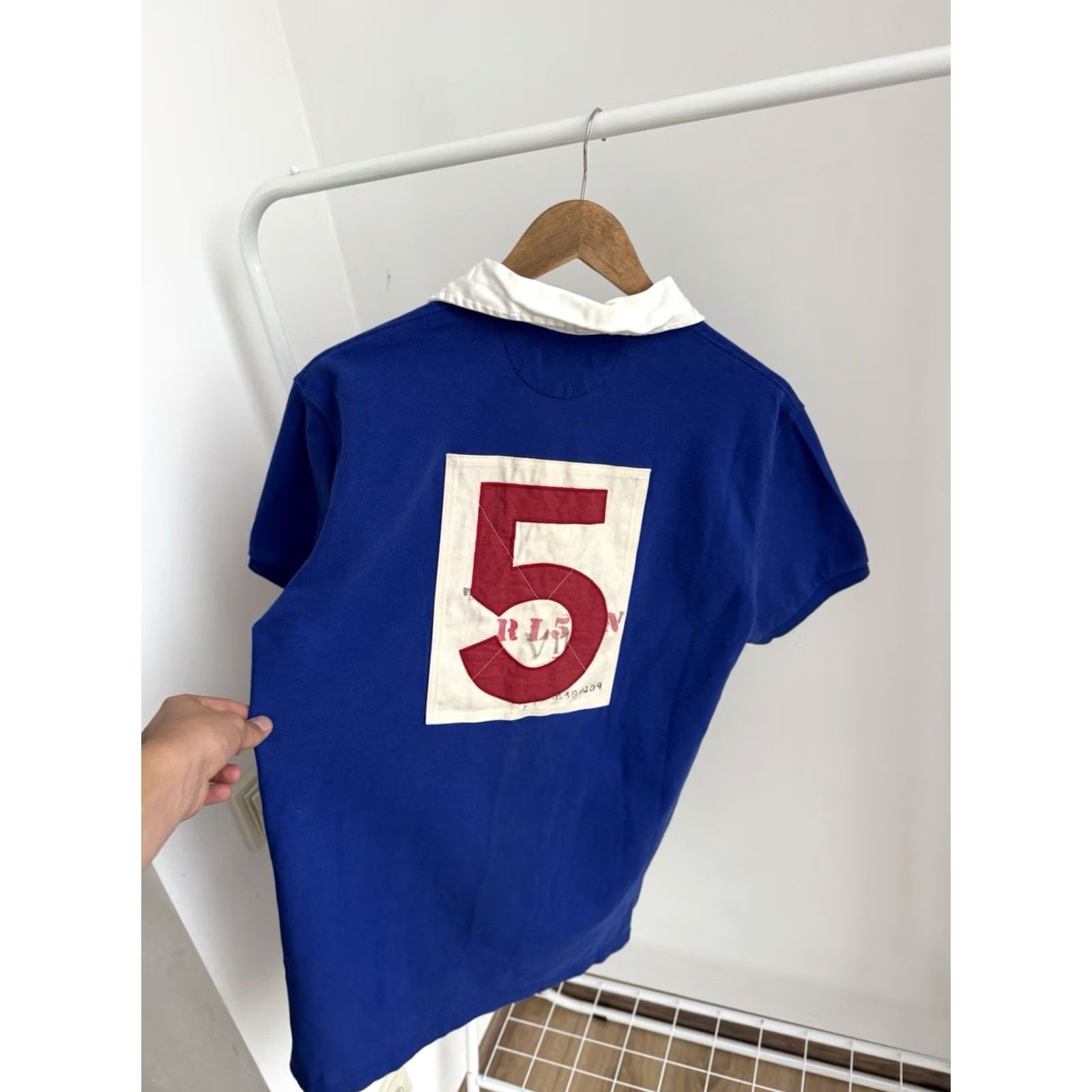 Polo Ralph Lauren VINTAGE Polo Ralph Lauren League Tourney Polo T Shirt M Men Blue Polo Shirt Size US M / EU 48-50 / 2 - 2 Thumbnail
