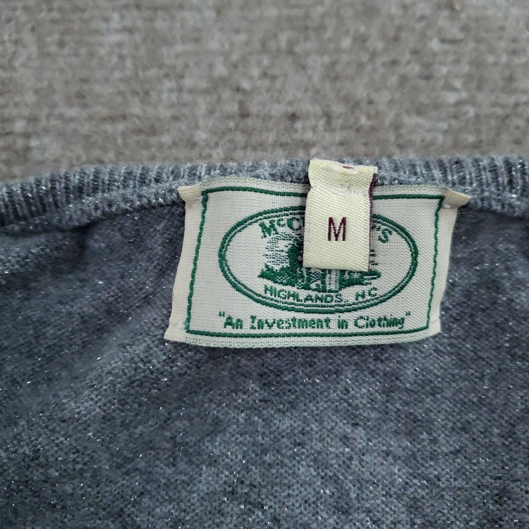 Vintage McCulley’s Sweater Womens Medium Gray Knit Crewneck Pullover Cashmere Slim Knit Pullover Crew Neck Ladies Top Size M / US 6-8 / IT 42-44 - 5 Thumbnail
