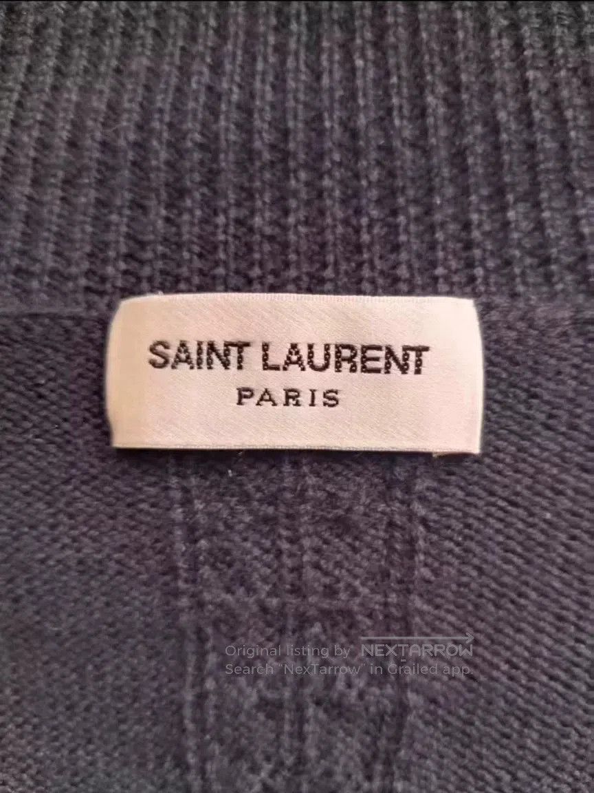 Saint Laurent Paris Saint Laurent Blue Wool Turtleneck Sweater. Size US L / EU 52-54 / 3 - 3 Thumbnail