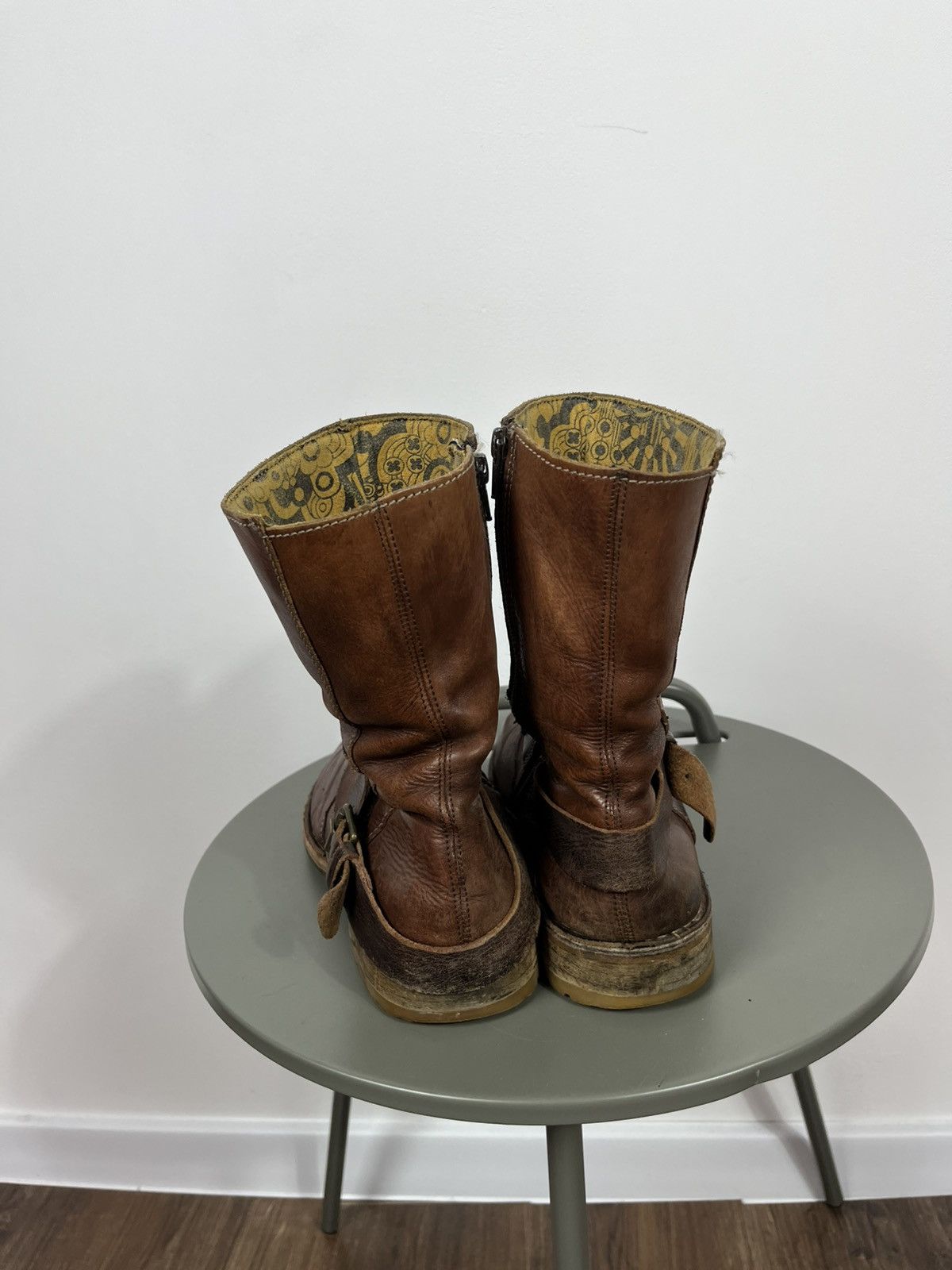 Other Fly London Brown Leather Mid Calf Boots With Side Buckle 39 Size US 9 / IT 39 - 7 Thumbnail