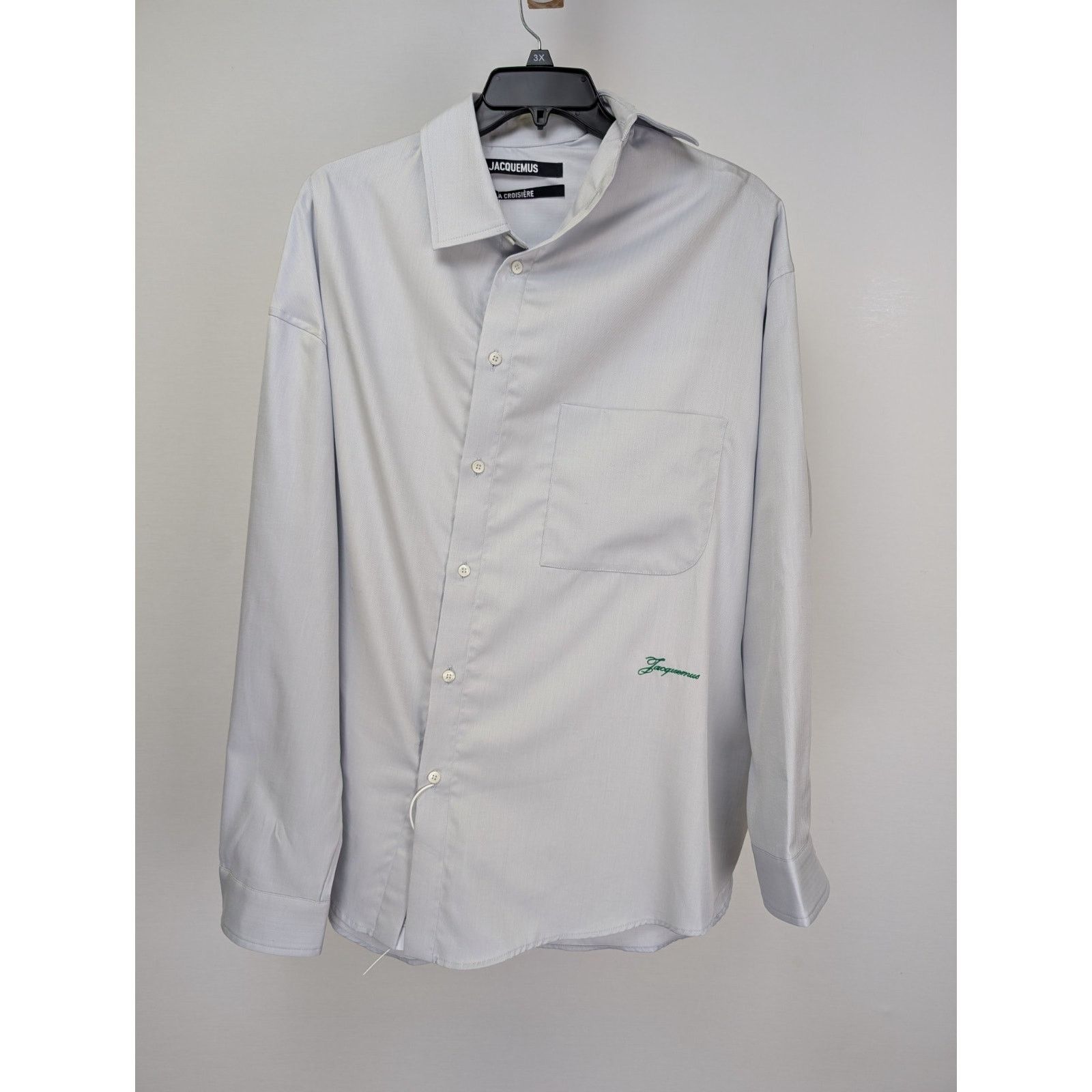 Jacquemus o1rshd1 LA Chemise Cuadro Button up Shirt in Light Grey Size US M / EU 48-50 / 2 - 1 Thumbnail