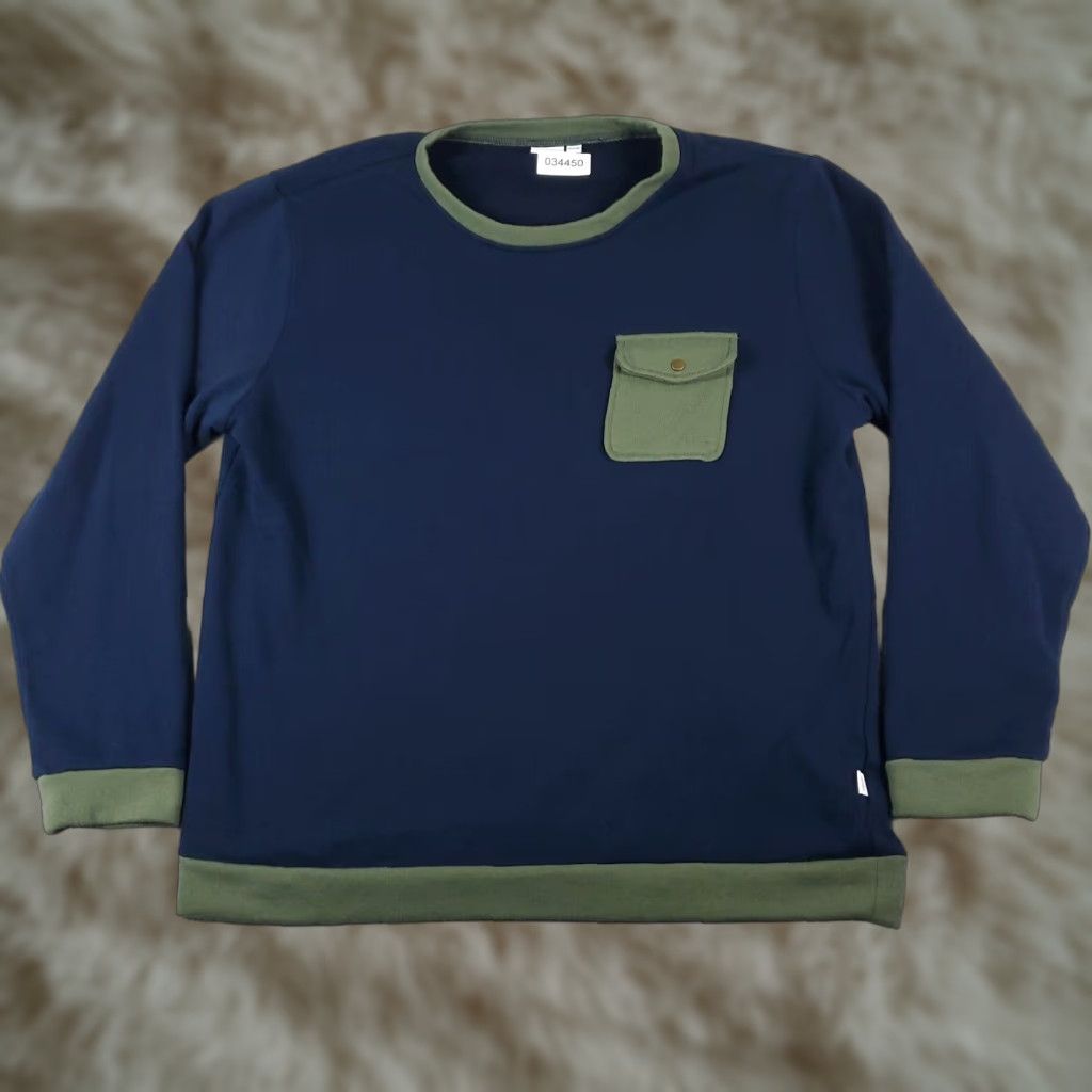 Onia VINTAGE Onia Sweater Pullover Men's Size XL Casual Crew Neck Fleece Cotton Blue Size US XXL / EU 58 / 5 - 1 Thumbnail