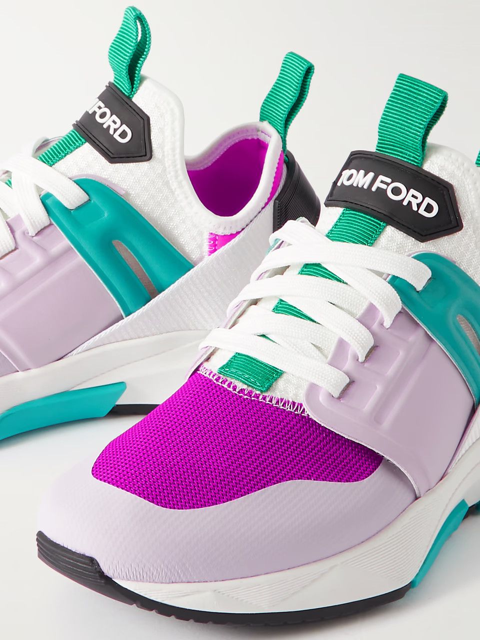 Tom Ford o1loc1c0824 Jago Scuba, Mesh & Leather Sneakers Multicolor Size US 11.5 / EU 44-45 - 5 Thumbnail