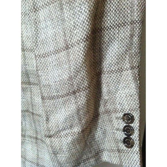 Tasso Elba TASSO ELBA MENS NEW KHAKI 100%LINEN SPORT COAT SIZE: XL Size US XL / EU 56 / 4 - 3 Thumbnail