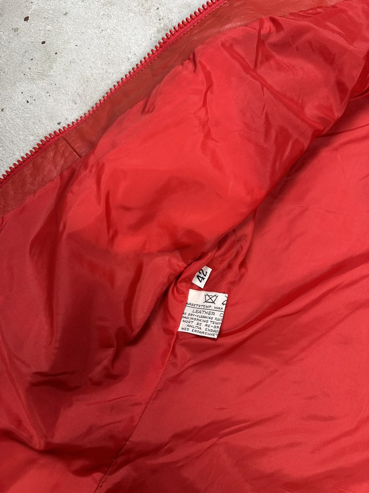 Japanese Brand Vintage 90s Red Genuine Leather Moto Biker Style Jacket Size M / US 6-8 / IT 42-44 - 11 Thumbnail