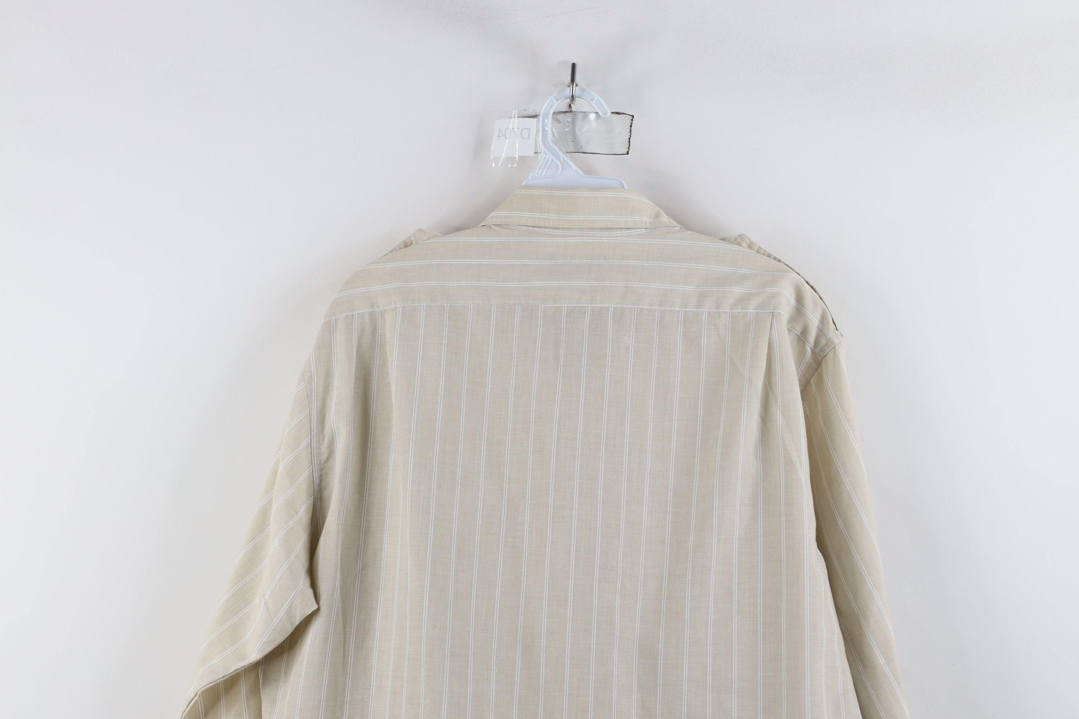 Vintage Vintage 70s Streetwear Striped Military Safari Button Shirt Size US L / EU 52-54 / 3 - 12 Thumbnail