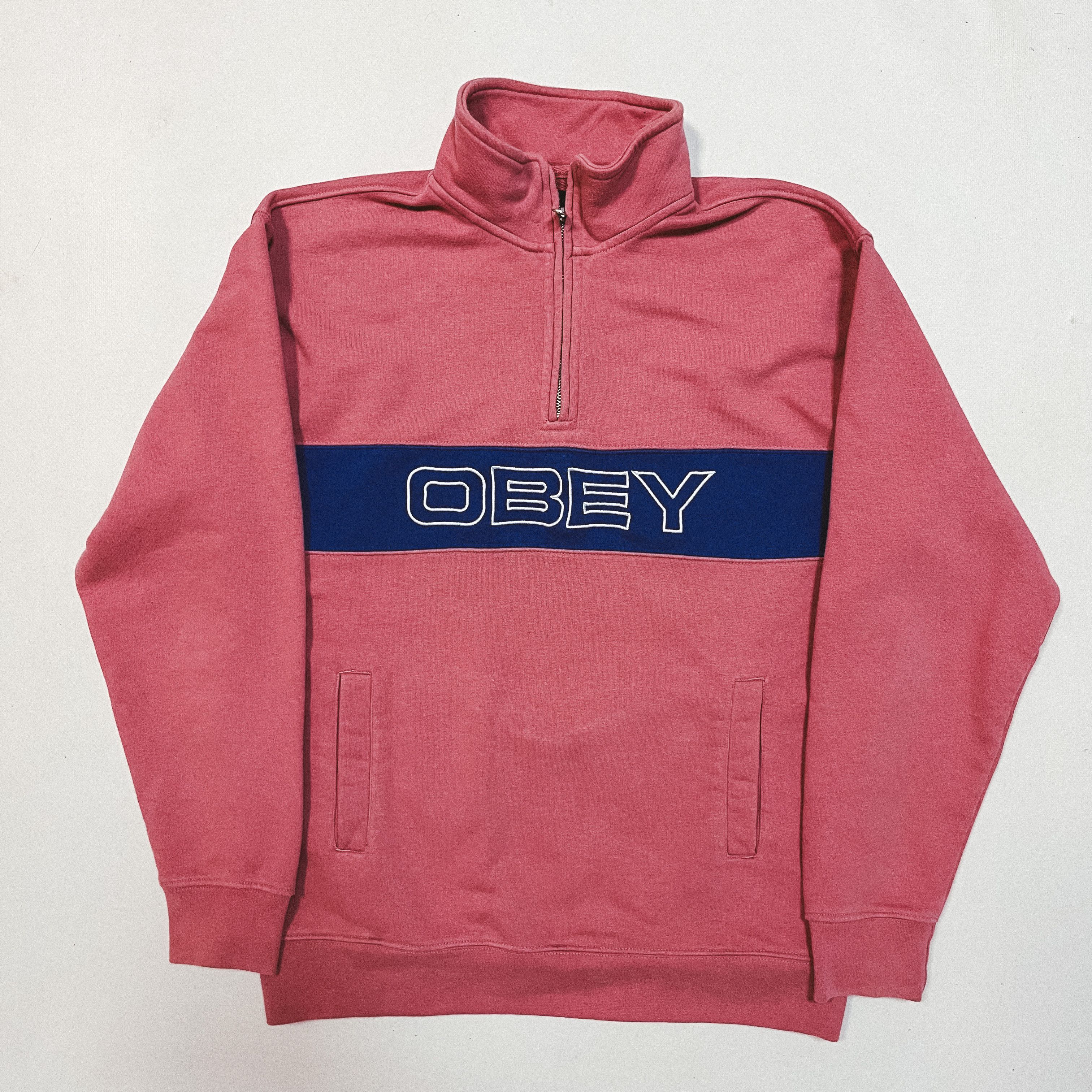 Obey half zip sweatshirt best sale