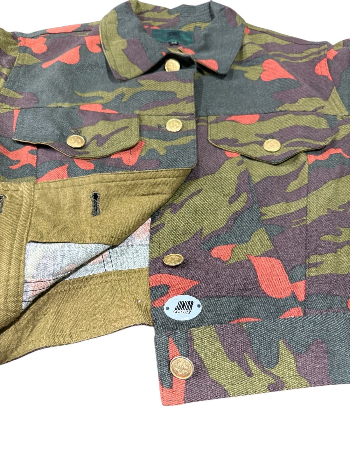 Jean Paul Gaultier RARE VINTAGE JUNIOR GAUTIER 90s CAMO JACKET Size S / US 4 / IT 40 - 8 Thumbnail