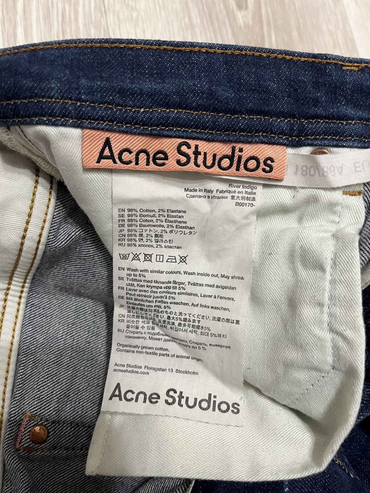 Acne Studios Acne Studios River Indigo Cropped Jeans Made in Italy Size US 31 - 12 Thumbnail