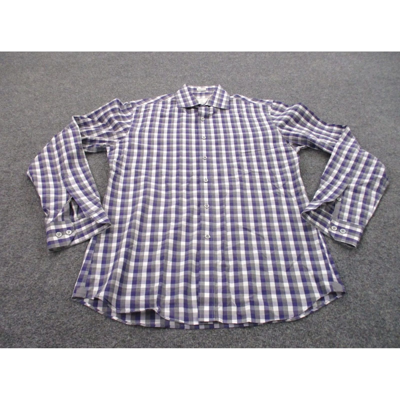 Todd Snyder Todd Snyder Shirt Mens 15.5 34 35 M Purple Plaid Dress Preppy Business Classic Size 34R - 2 Thumbnail