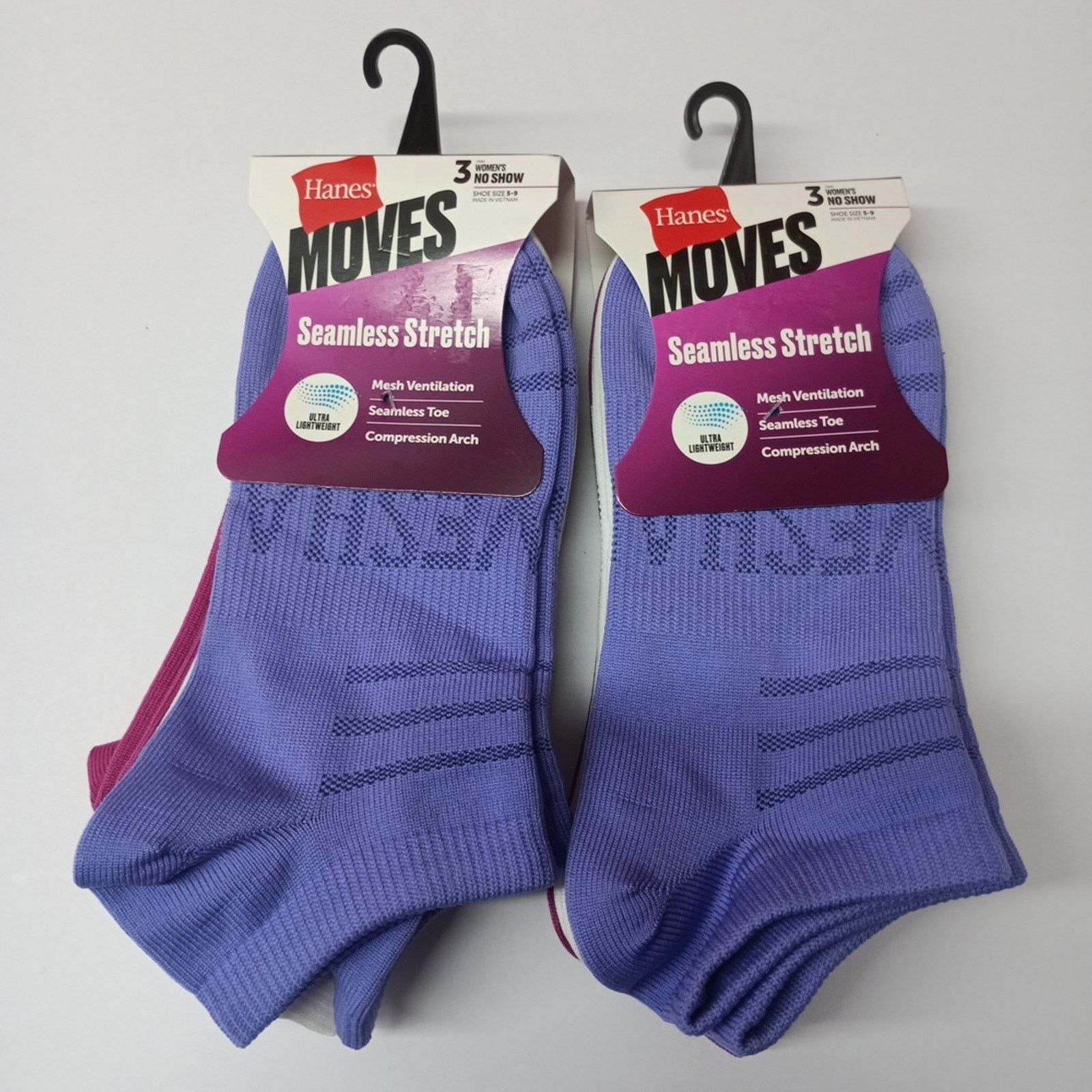 Hanes Hanes No Show Socks 6 Pairs Women Size 5-9 Assorted Seamless Size ONE SIZE - 1 Thumbnail