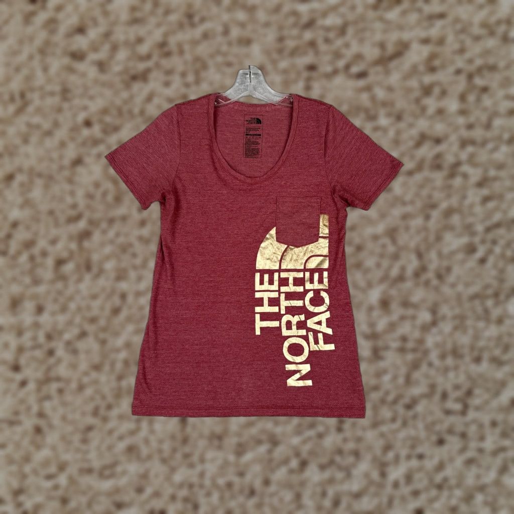 The North Face The North Face Shirt Women S Red Short Sleeve Scoop Neck Tri-Blend Size S / US 4 / IT 40 - 1 Thumbnail