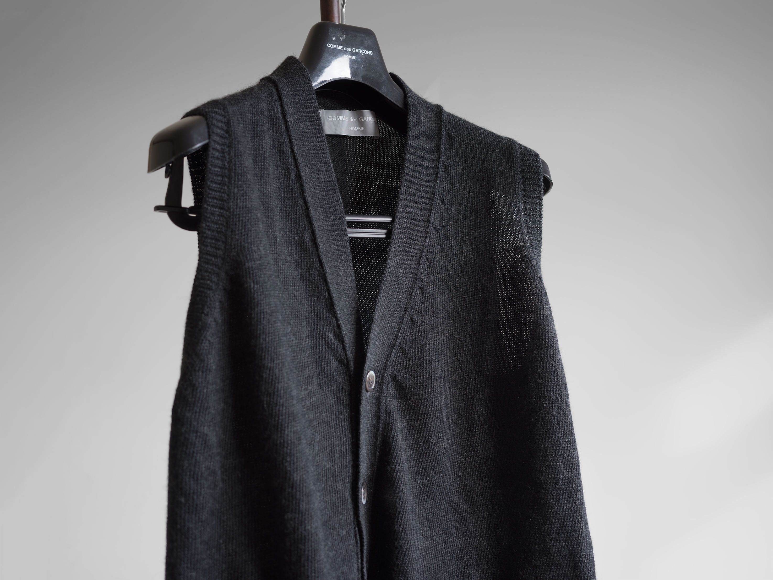 Comme des Garcons Homme AD1998 COMME des GARCONS HOMME KNITTED WOOL VEST Size US M / EU 48-50 / 2 - 1 Thumbnail