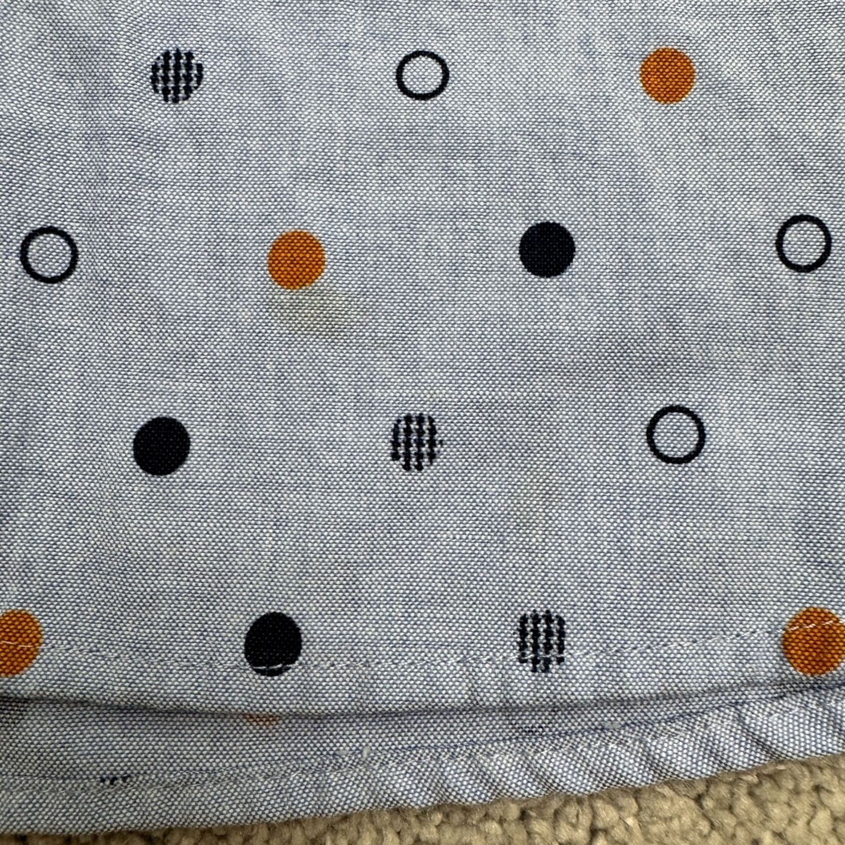 Vintage 7 Diamonds Circle The Sun Shirt Men Medium Blue Geo Dot Short Sleeve Button Down Size US M / EU 48-50 / 2 - 6 Thumbnail