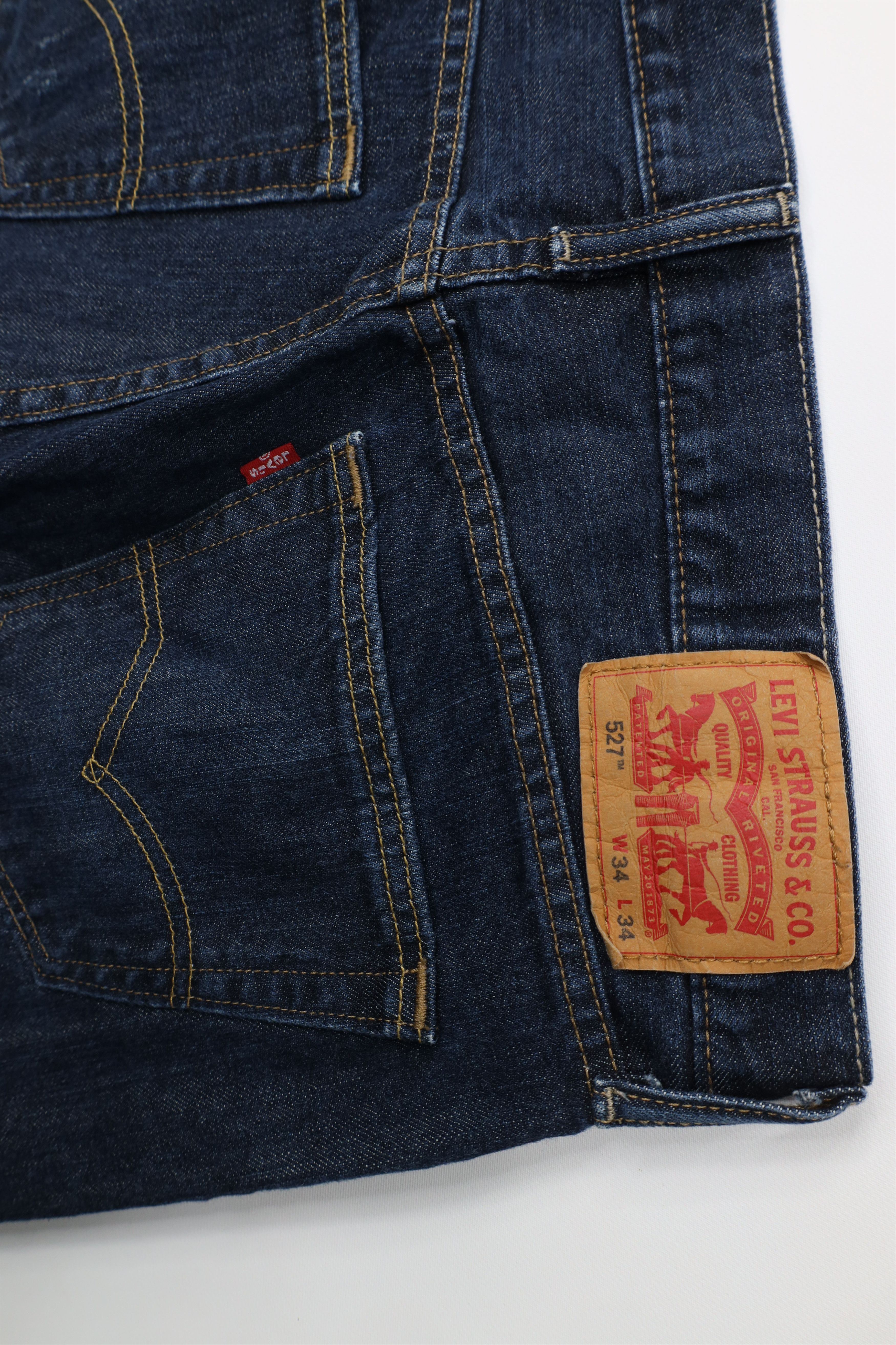 Levi's Vintage Y2K Levis 527 Slim Boot Cut Flared Denim Jeans Blue Size US 34 / EU 50 - 14 Thumbnail