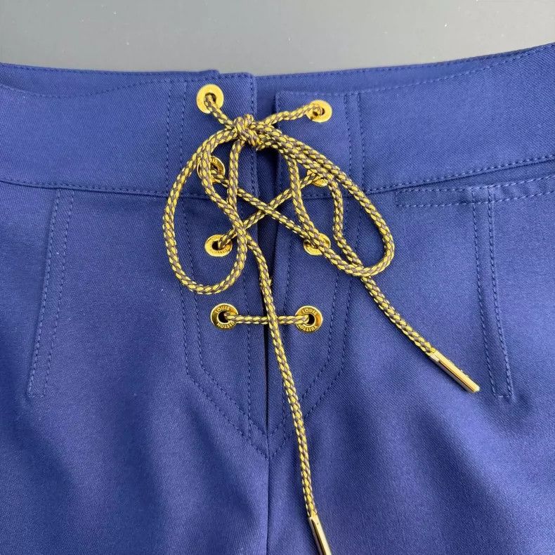 Louis Vuitton Louis Vuitton Blue Anchor Metal Buckle Strap Shorts 2505-Ne Size 37" - 7 Thumbnail
