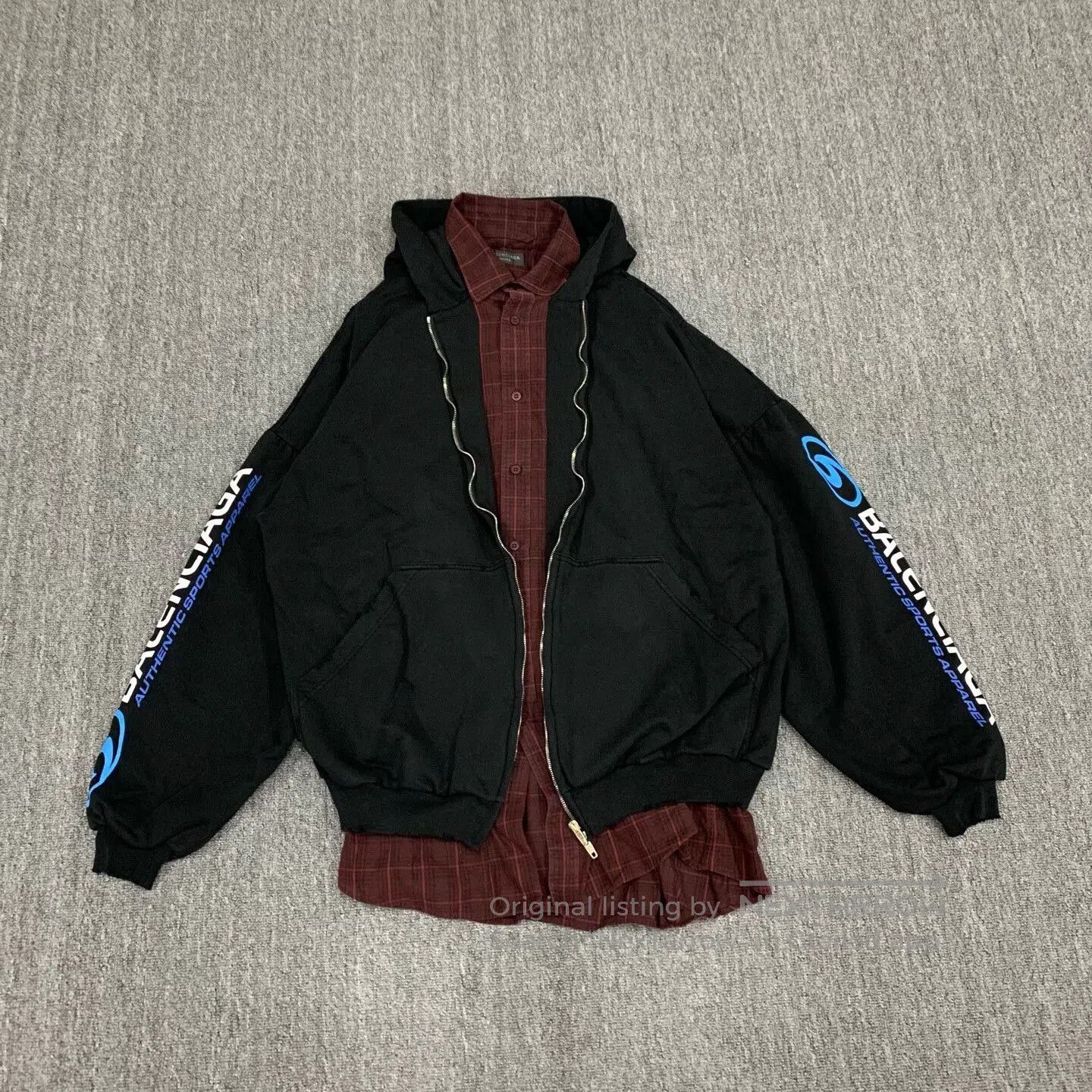 Balenciaga black surf-style zip jacket by Balenciaga. Size US M / EU 48-50 / 2 - 4 Thumbnail