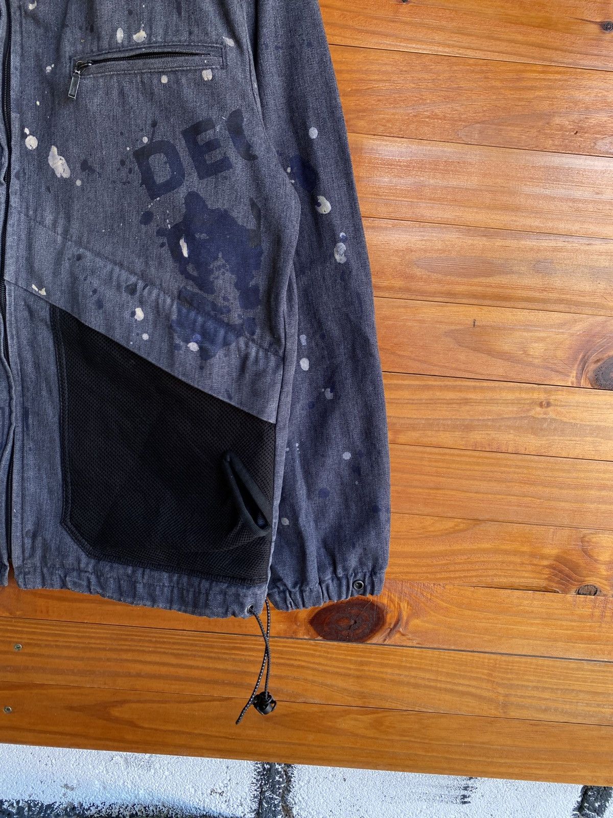 ABAHOUSE Vintage ABAHOUSE Paint Splatter Work Jacket Grey Streetwear Size US M / EU 48-50 / 2 - 6 Thumbnail