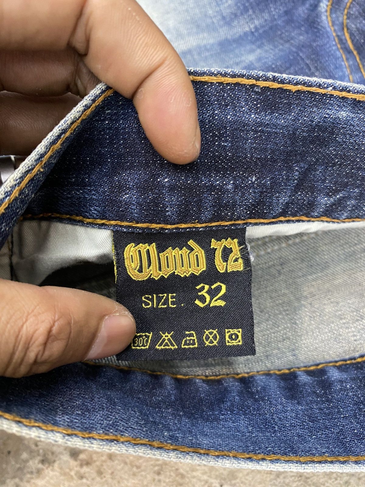 Japanese Brand Cloud72 side laced jeans wash Size US 32 / EU 48 - 10 Thumbnail
