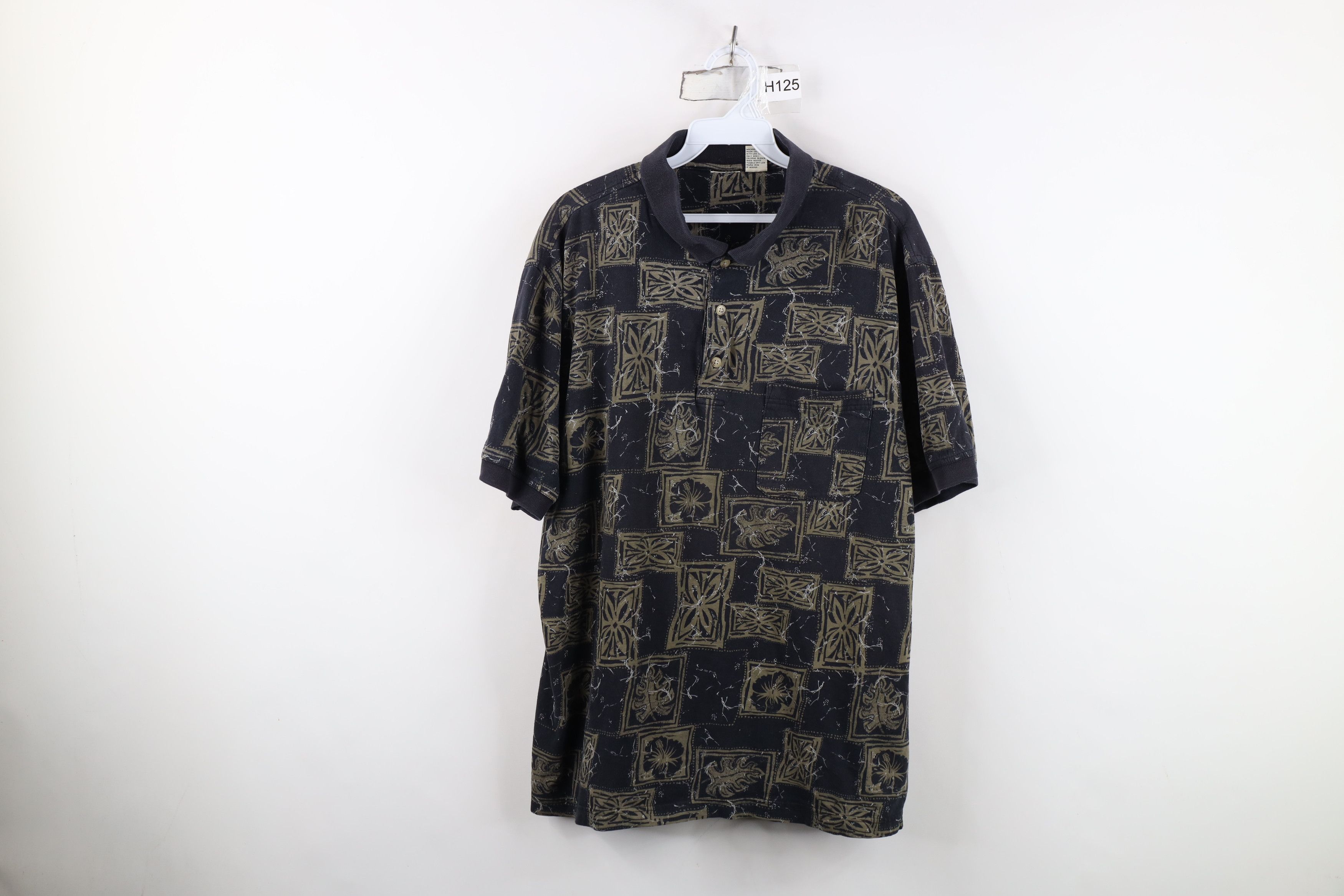 Vintage Vintage 90s Y2K Streetwear All Over Print Golf Polo Shirt Size US L / EU 52-54 / 3 - 1 Thumbnail