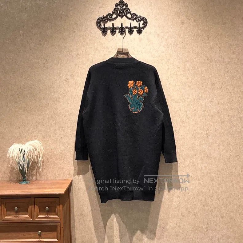 Loewe Loewe Rabbit Floral Embroidered Long Wool Cardigan Size XS / US 0-2 / IT 36-38 - 2 Thumbnail