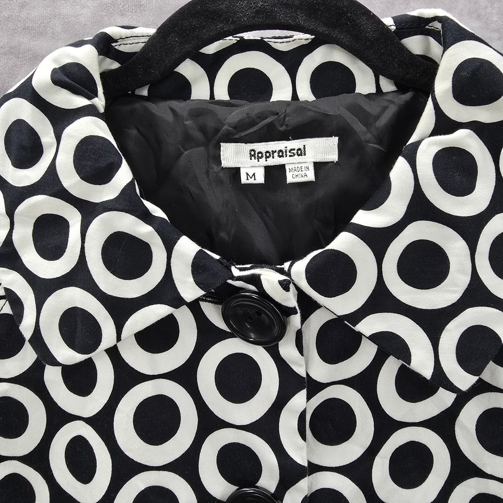 Other Appraisal Black Circle Cropped Blazer Coat Jacket Medium Size M / US 6-8 / IT 42-44 - 4 Thumbnail