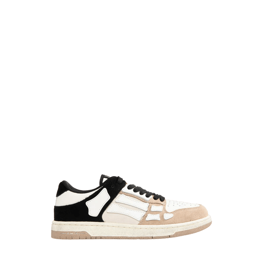 Amiri o1h1sh11225 Distressed Skel Top Low Sneaker in Black/White Size US 12 / EU 45 - 1 Thumbnail