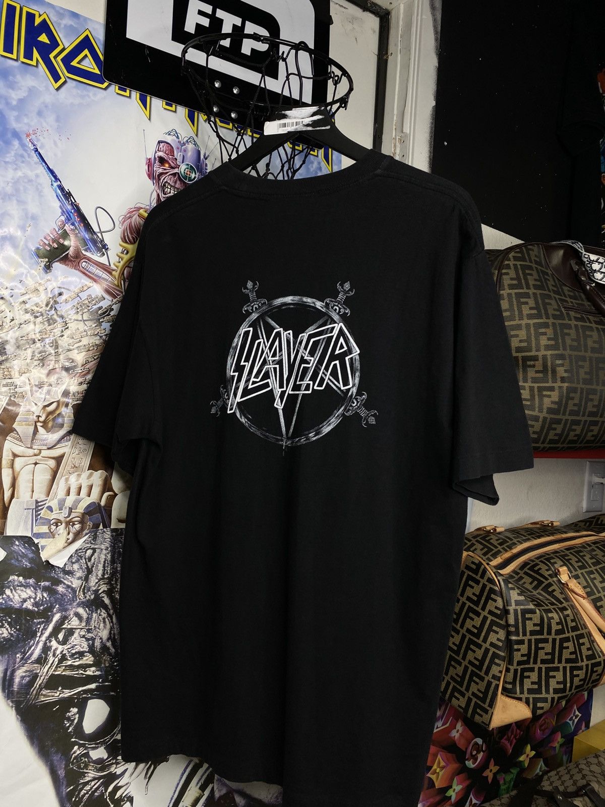 Band Tees × Vintage Vintage 90’s Slayer Metal Band T Shirt Adult XLarge Size US XL / EU 56 / 4 - 2 Thumbnail