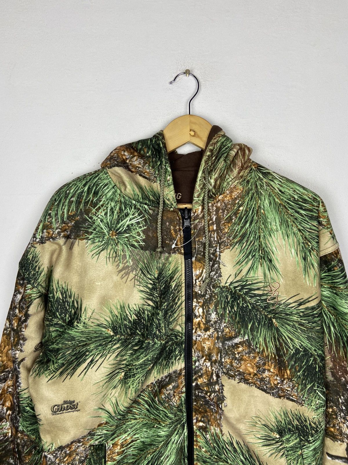 Vintage CAMOUFLAGE FOREST ALLOVERPRINT HOODED REVERSIBLE Size US L / EU 52-54 / 3 - 2 Thumbnail