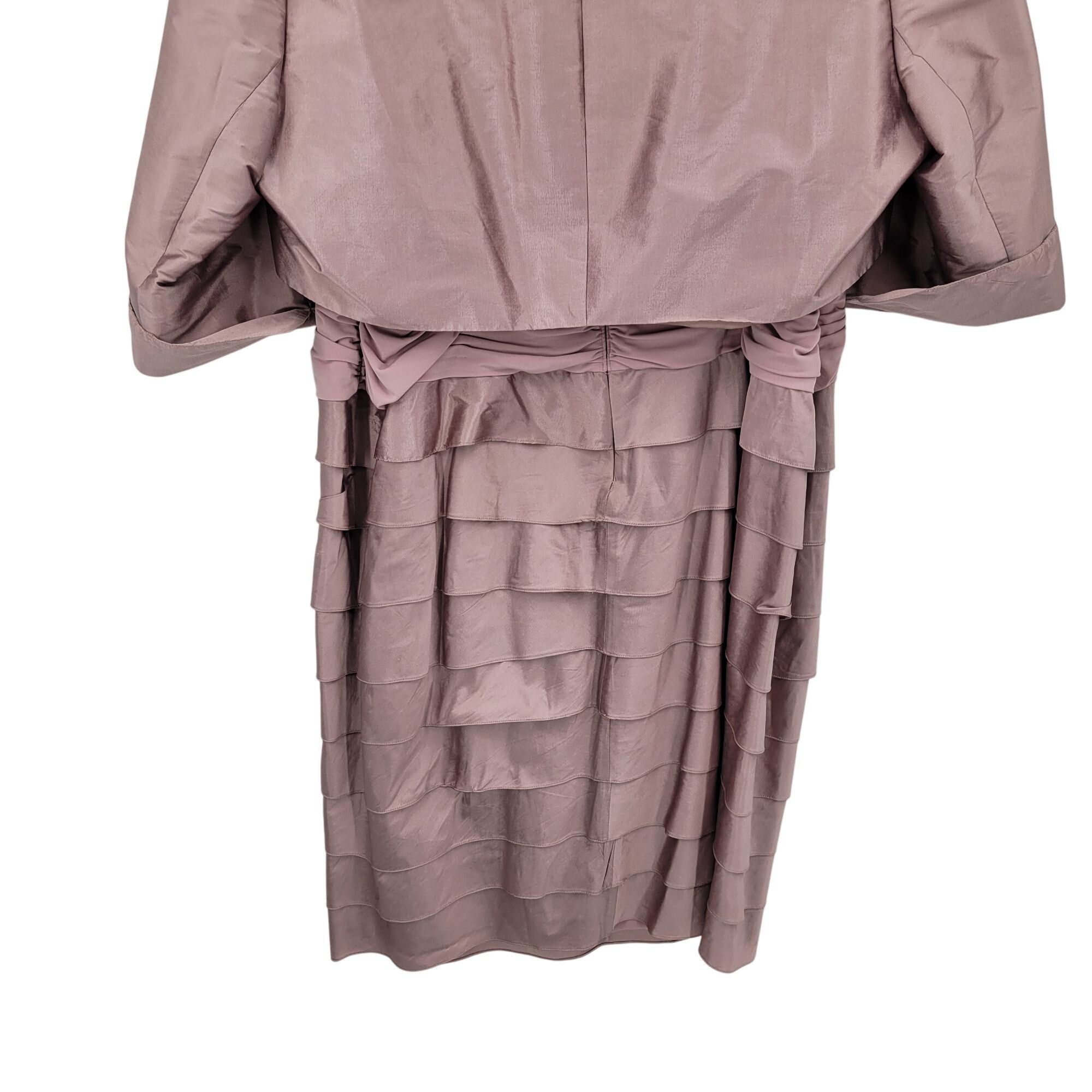 Adrianna Papell Adrianna Papell Plus Sz 22W Mauve Pink Tiered Ruffle Layered Size 3XL / US 20-22 - 12 Thumbnail